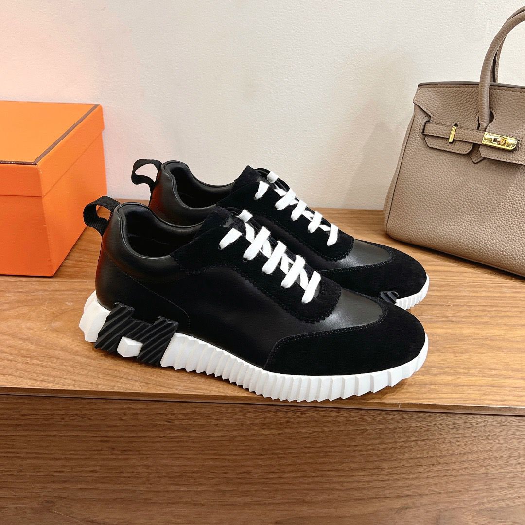 Hermes Air Mesh Suede Black.