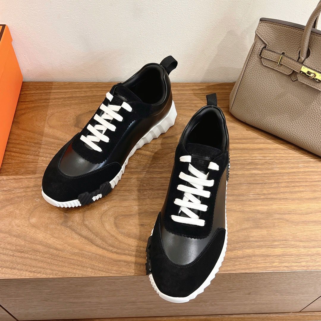 Hermes Air Mesh Suede Black.