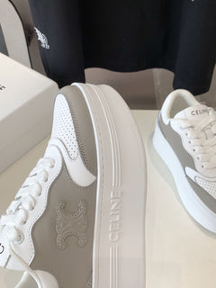 CELINE Sneakers With Wedge Outsole In Calfskin Leather