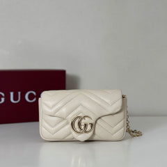 Gucci GG Marmont Mini Bag White.