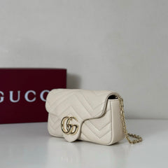Gucci GG Marmont Mini Bag White.