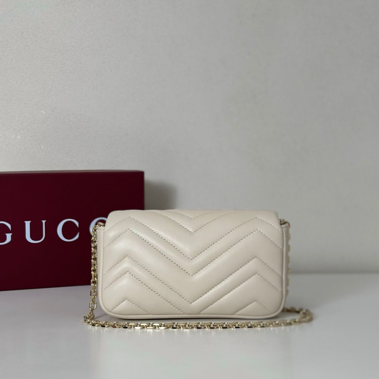Gucci GG Marmont Mini Bag White.