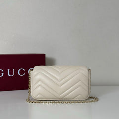 Gucci GG Marmont Mini Bag White.