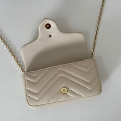 Gucci GG Marmont Mini Bag White.