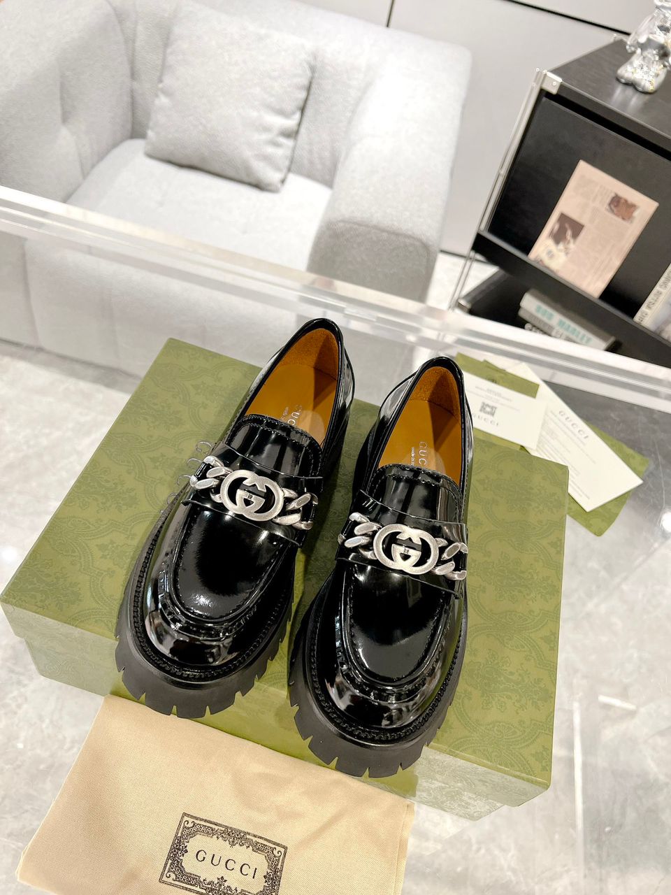 Mocassim Gucci Interlocking GG Black