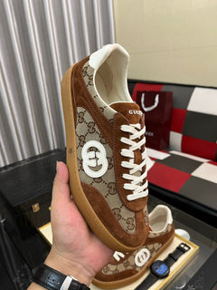 Gucci G75 Interlocking G - Brown Suede