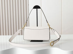 Coach Tabby Shoulder Bag 26 White Leather Gold Hardware.
