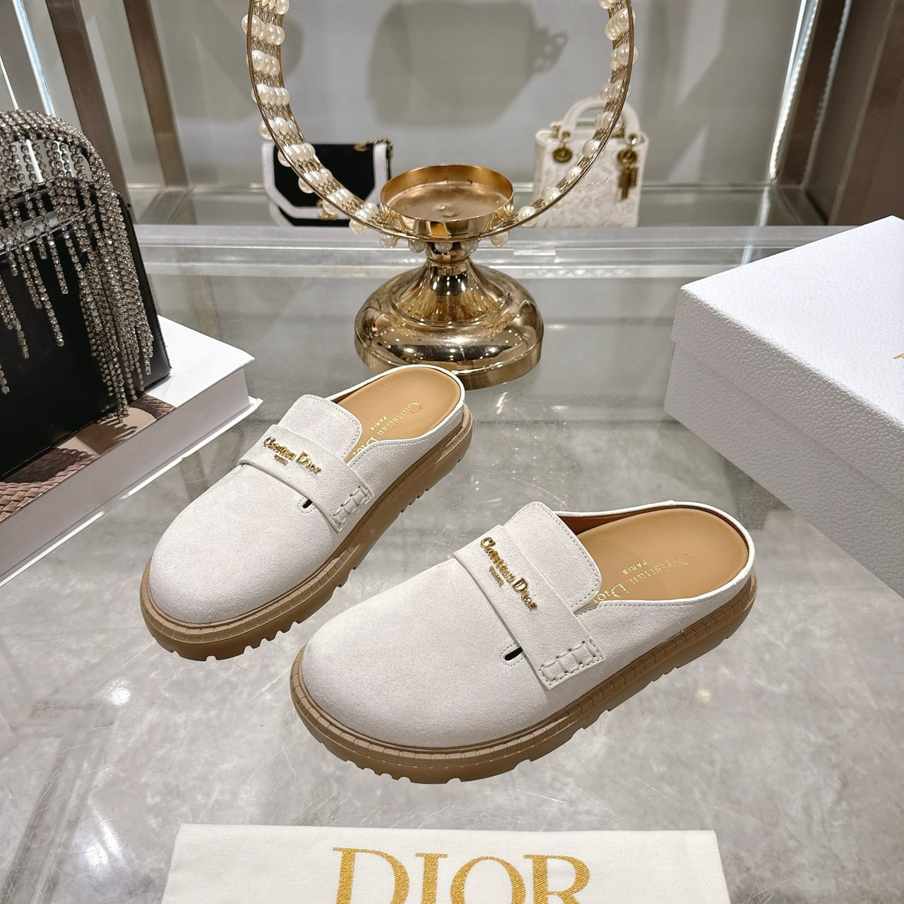 suede mule by Christian Dior