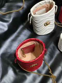 Gucci GG Marmont Mini Bucket Red Bag