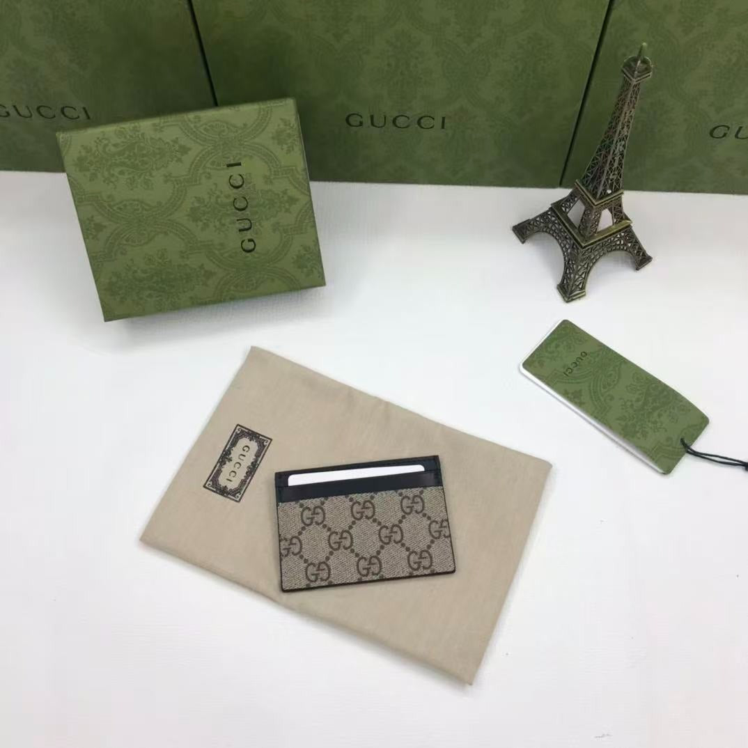 Porta Cartões Gucci Kingsnake Print GG Supreme