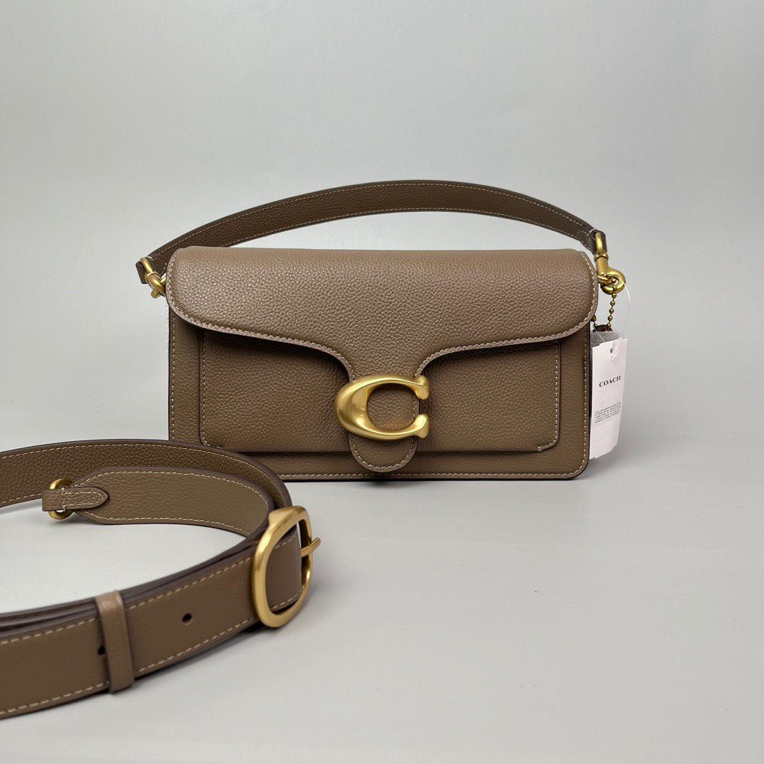 Coach Tabby Shoulder Bag Leather Brown .