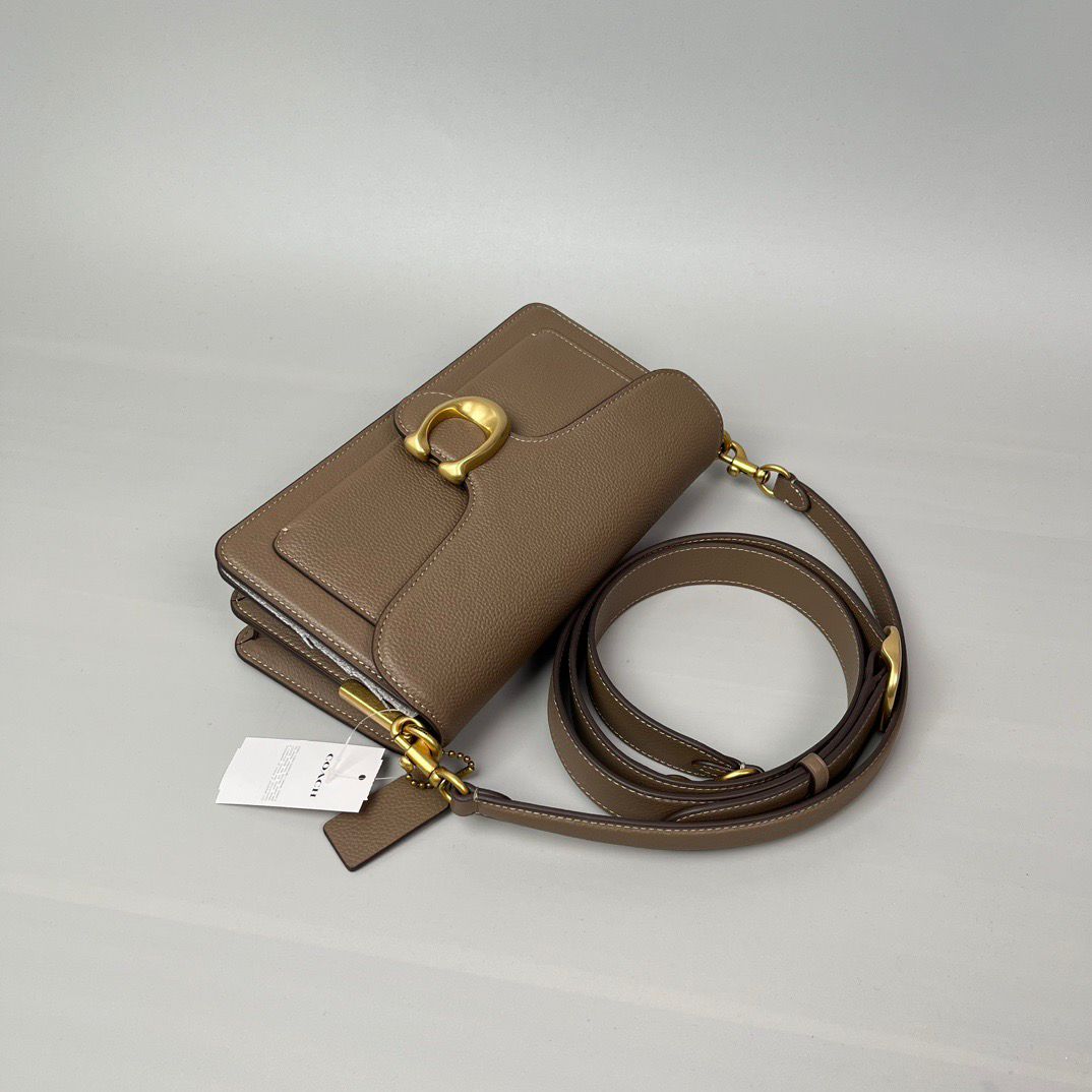 Coach Tabby Shoulder Bag Mini Leather Brown