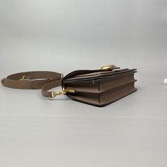 Coach Tabby Shoulder Bag Leather Brown .