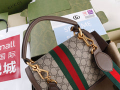 Gucci Queen Margaret Top Handle Bag GG Supreme Bee .