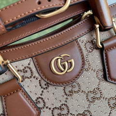 Gucci Diana Jumbo GG Tote Bag Small Camel/Ebony