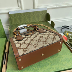 Gucci Diana Jumbo GG Tote Bag Small Camel/Ebony