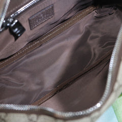 Gucci GG Supreme Web Messenger Bag Canvas Bege .