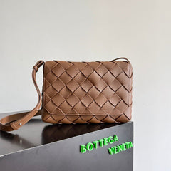Bottega Veneta Cassette Intrecciato Leather Bag Caramel .