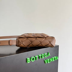 Bottega Veneta Cassette Intrecciato Leather Bag Caramel .