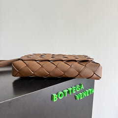 Bottega Veneta Cassette Intrecciato Leather Bag Caramel .