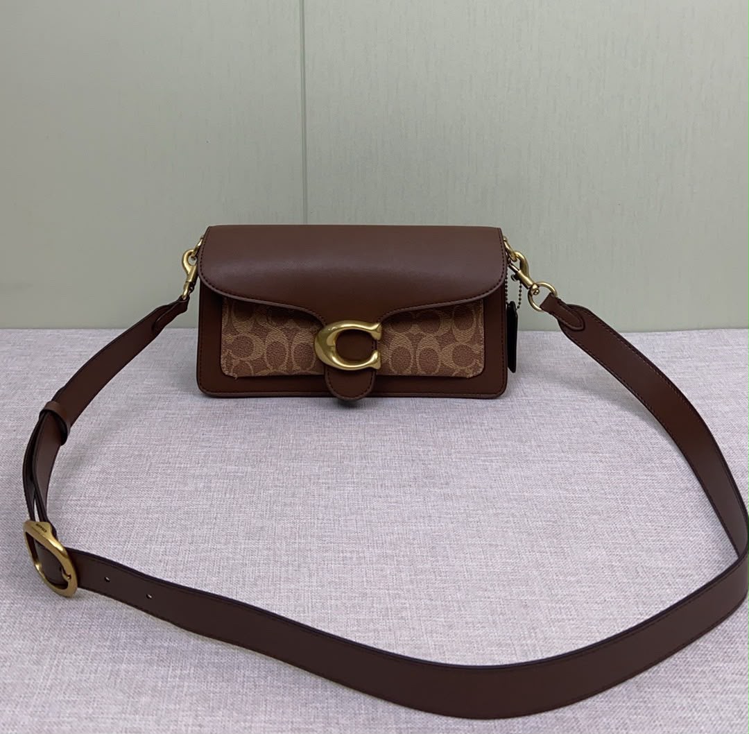 Coach Tabby Shoulder 20 Signature Dark Brown