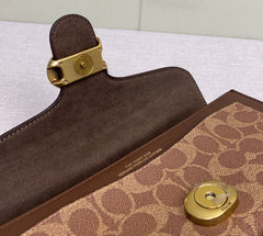 Coach Tabby Shoulder 20 Signature Dark Brown