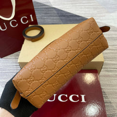Gucci GG Emblem Small Shoulder Bag Brown