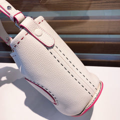 Delvaux Pin Mini Bucket Off-White / Pink