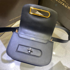 Delvaux Small Lingot Black Ferragens Douradas