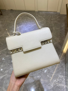 Delvaux Tempête MM Off White Ferragens Prata