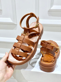 CELINE CLEA TRIOMPHE GLADIATOR ANDALIA IN CALF LEATHER - VEGETABLE TANNING (Pronta Entrega)