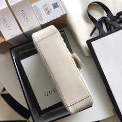 Gucci GG Marmont Small Matelasse Bag White.