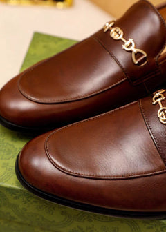 Gucci Horsebit Loafer Marrom.