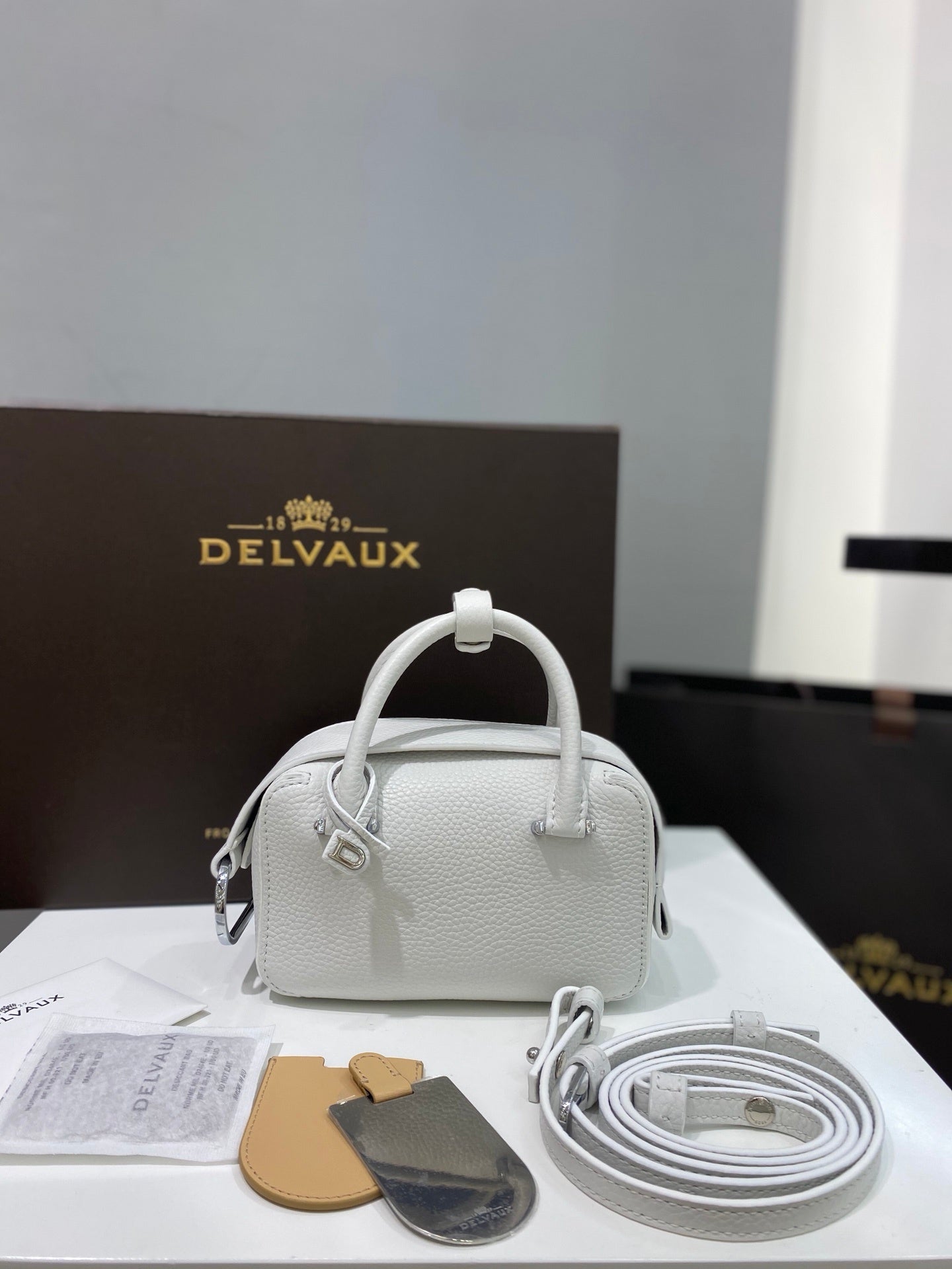 Delvaux Cool Box Nano White