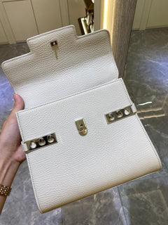 Delvaux Tempête MM Off White Ferragens Prata
