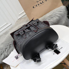 Coach Hudson Backpack Signature Canvas Black / Bordô