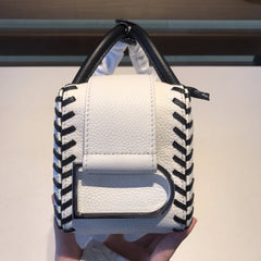 Delvaux Cool Box Mini Bohème Stitch White