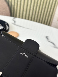 Delvaux Brillant Mini Leather Bag Black Ferragens Prata
