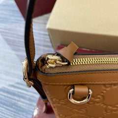 Gucci GG Emblem Small Shoulder Bag Brown