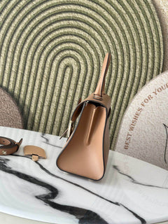 Delvaux Brillant Mini Leather Bag Beje Ferragens Prata