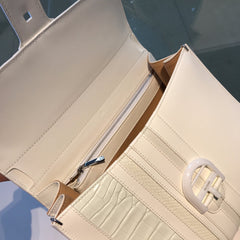Delvaux Brillant MM Croco White