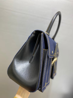 Delvaux Brillant Mini Denim Navy Blue