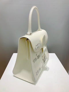 Delvaux Brillant L'Humour Lettering White / Silver