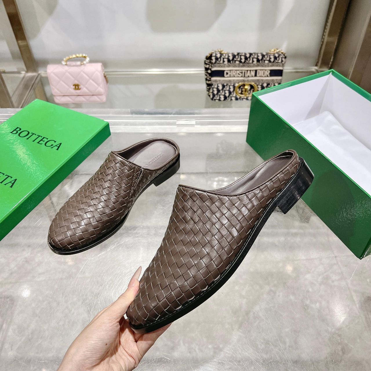 Bottega Veneta Sunday Slipper Brown