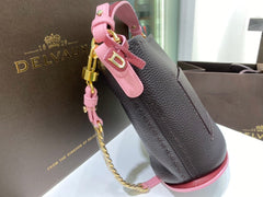 Delvaux Pin Mini Bucket Black / Pink