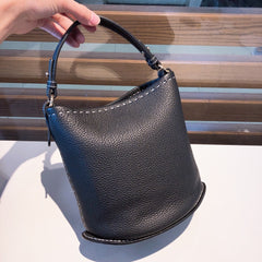 Delvaux Pin Mini Bucket Black