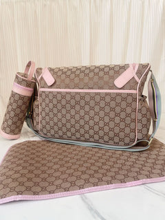 Gucci GG Canvas Diaper Bag rosa