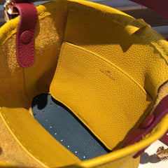 Delvaux Pin Mini Bucket Yellow