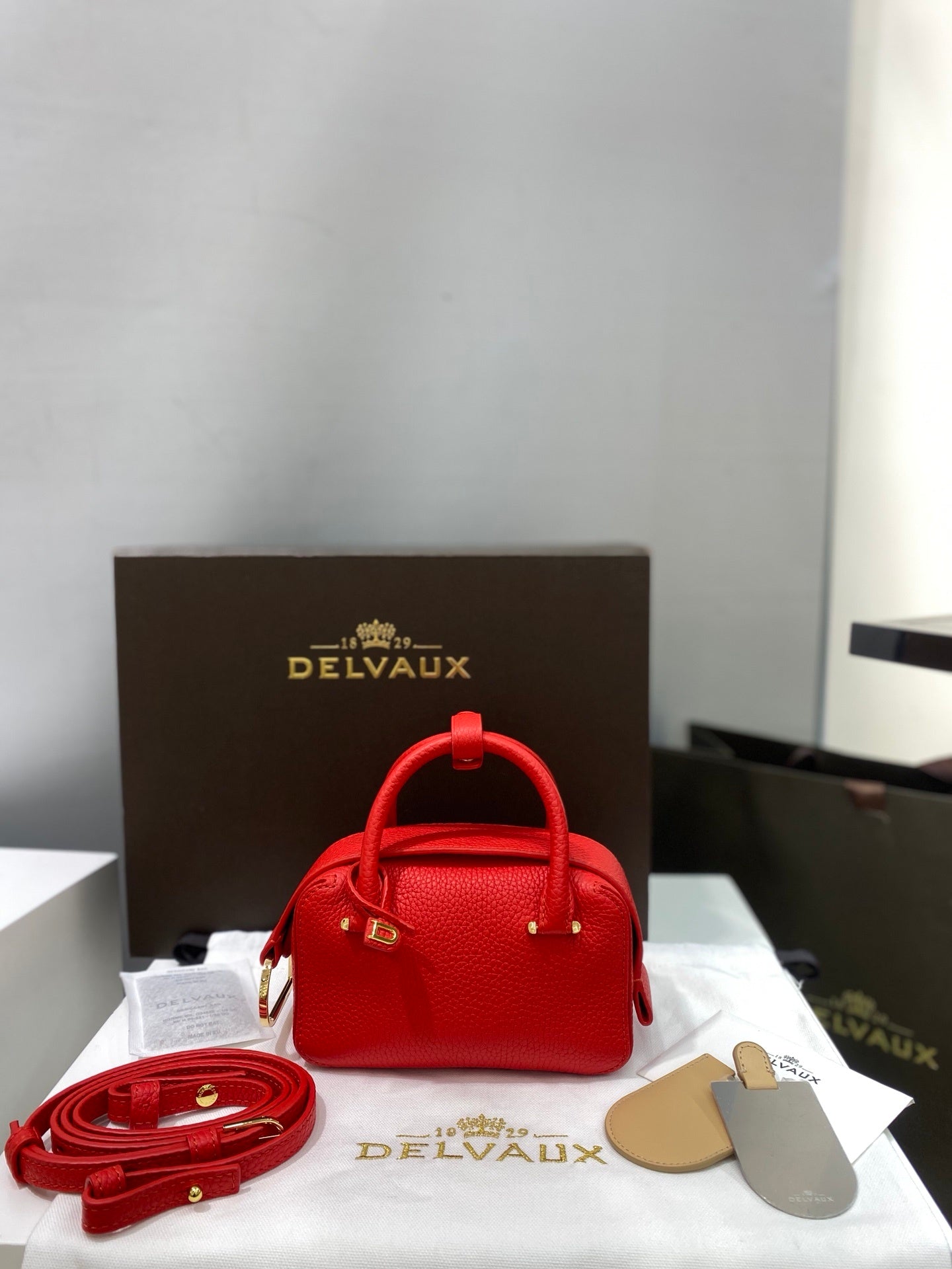 Delvaux Cool Box Nano Red