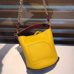 Delvaux Pin Mini Bucket Yellow